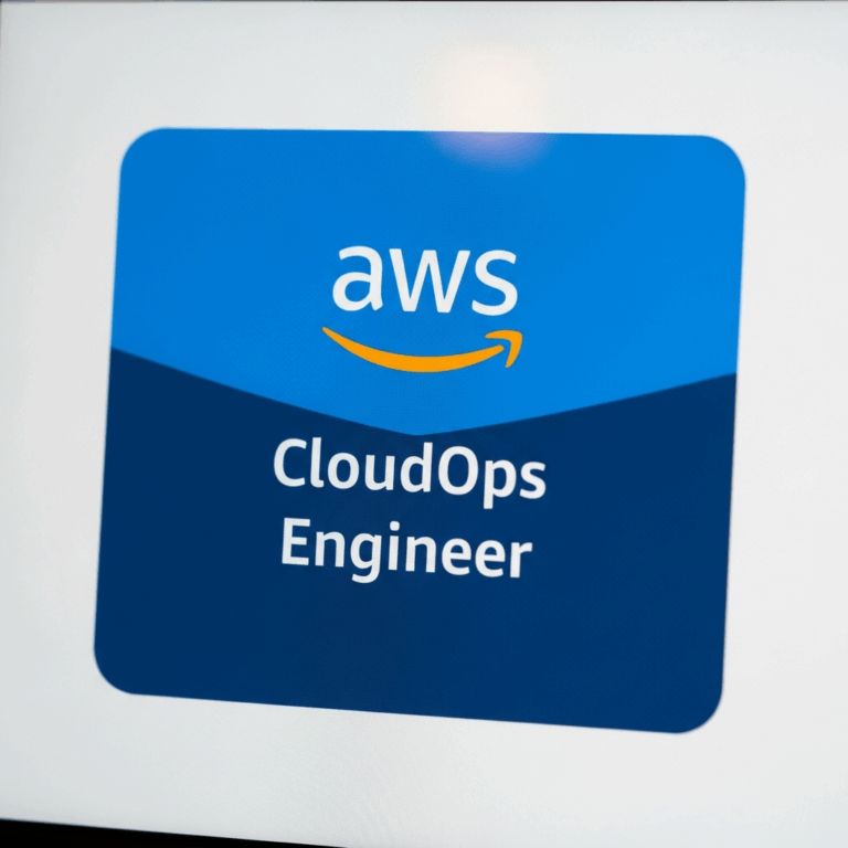 aws certification badge illustration showing cloudops engine 20260331 100711