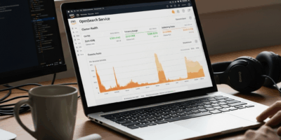 aws console showing opensearch service dashboard with cluste 20260331 100718